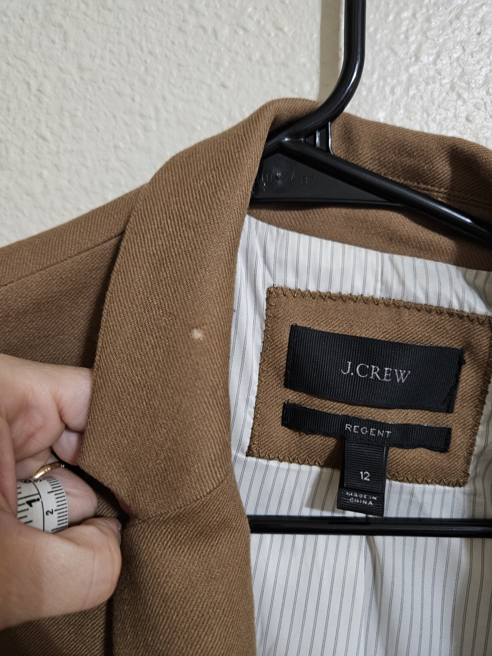 J Crew Regent Classic Wool Blend Brown Blazer Jacket - Picture 9 of 9